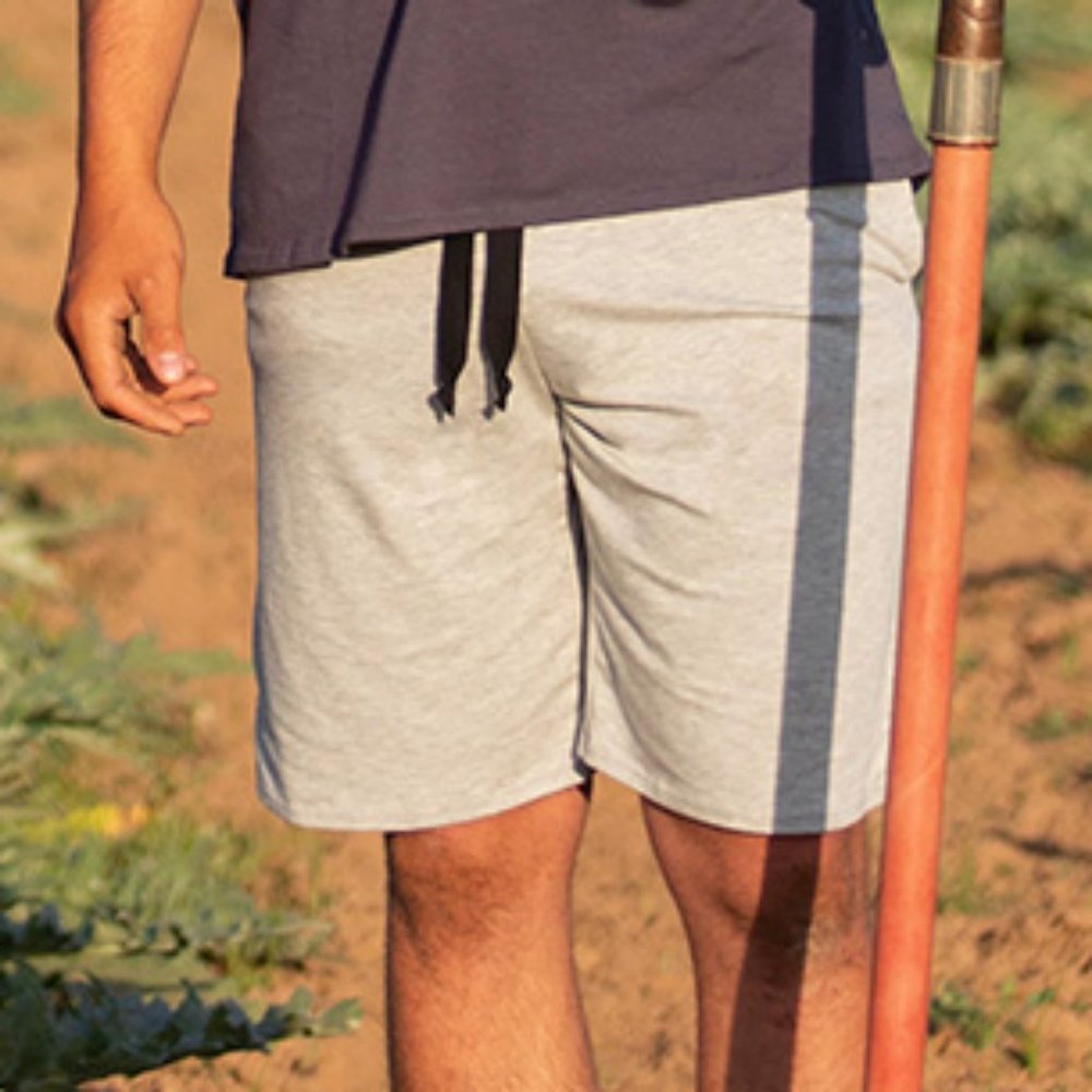 MAJAMAS mens casual cotton shorts / light grey